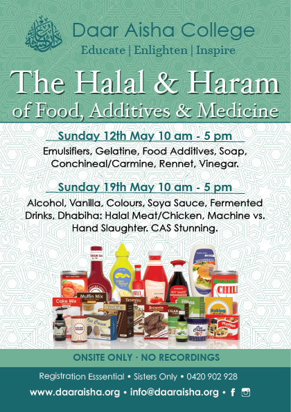 Daar Aisha College Course 2024 Halal Haram Of Food Food Additives   WEB Halal   Haram Food 